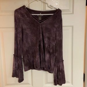 Long sleeve tye dye top